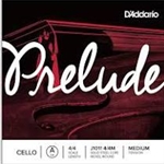 D'Addario Prelude Cello Strings - Medium 4/4, Full Set