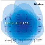 D'Addario Helicore Cello Strings - 4/4 Med., Full Set